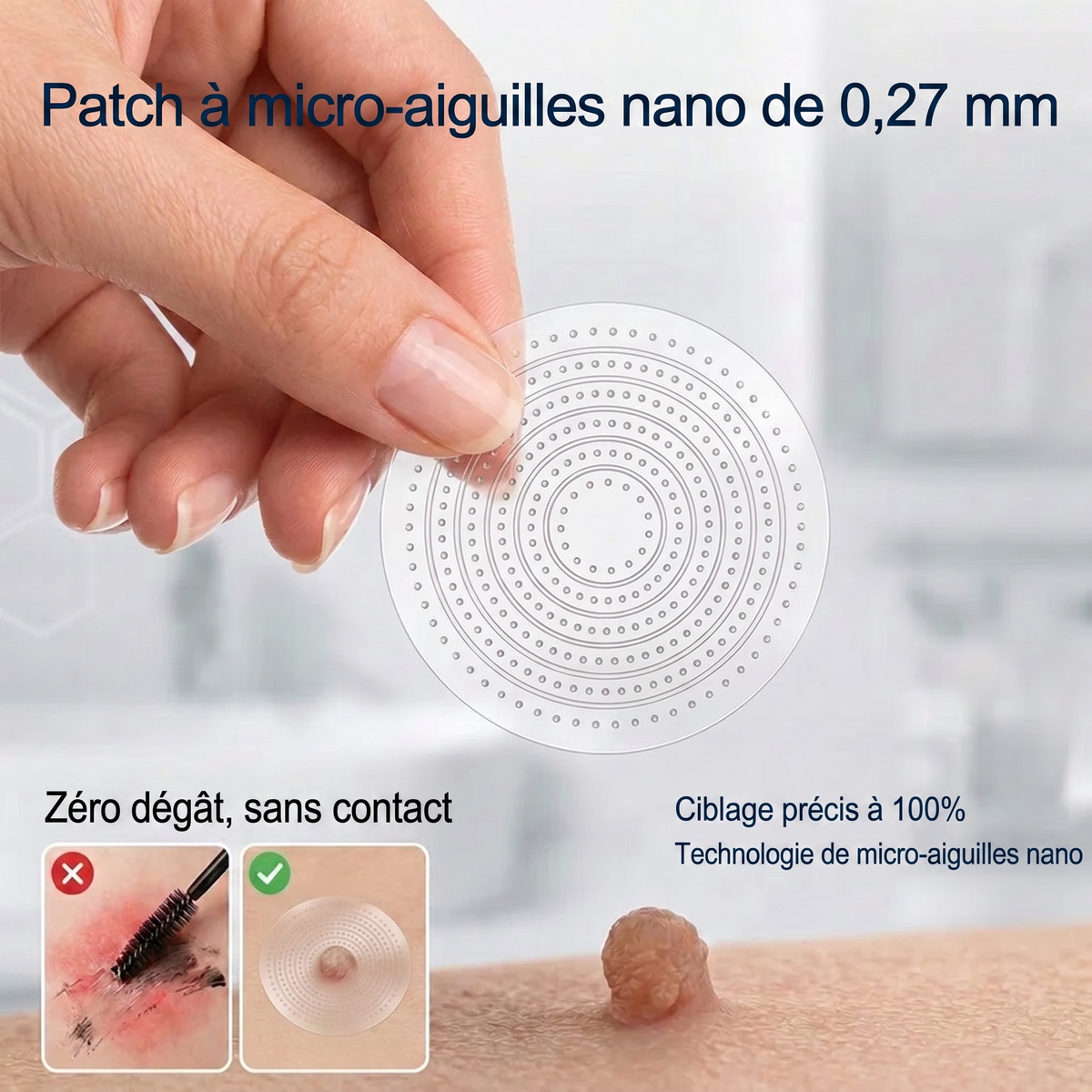🔥 Plus que 10 paquets disponibles ! 30 % de réduction supplémentaire ! 𝐇𝐞𝒂𝒍𝗿𝗶𝙯𝙚® Patch 2-en-1 à micro-aiguilles & hydrocolloïde | Aide à réduire l’apparence des grains de beauté, verrues, acné et étiquettes cutanées | Patchs invisibles visage & corps.