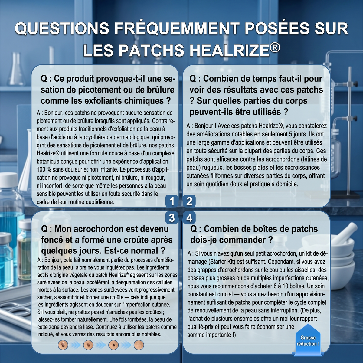 【 Dernier jour : -70 % 🔥】🇫🇷 𝐇𝐞𝒂𝒍𝗿𝗶𝙯𝙚®🦋 𝑷𝒂𝒕𝒄𝒉 2-𝒆𝒏-1 à 𝒎𝒊𝒄𝒓𝒐-𝒂𝒊𝒈𝒖𝒊𝒍𝒍𝒆𝒔 & 𝒉𝒚𝒅𝒓𝒐𝒄𝒐𝒍𝒍𝒐ï𝒅𝒆 | Aide à réduire l’apparence des grains de beauté, verrues, acné et étiquettes cutanées | Patchs invisibles visage & corps.